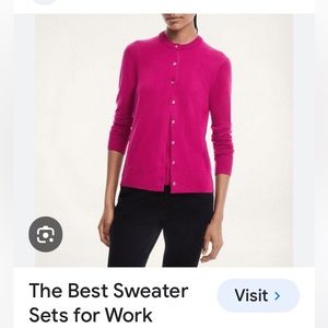 Ann Taylor pink cardigan